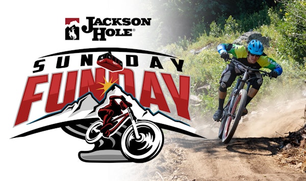 Sunday Funday logo with mountain biker