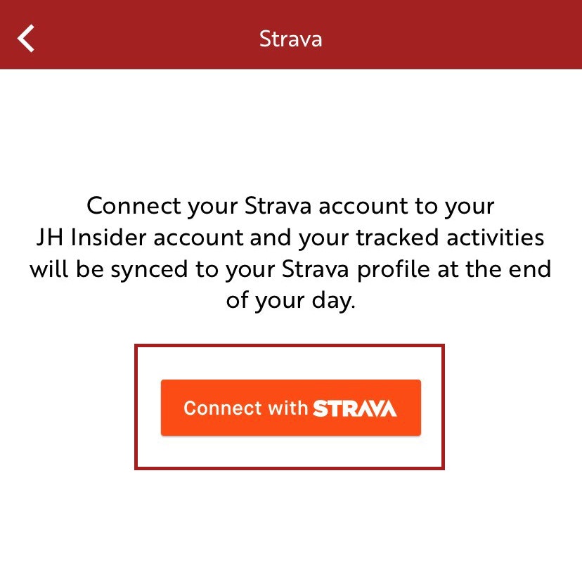 Click the "Connect with Strava" button