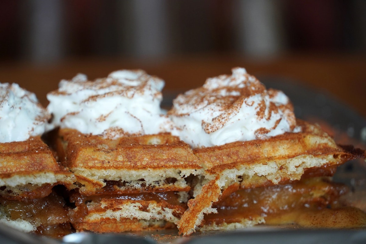 Gourmet waffle at Corbet's Cabin