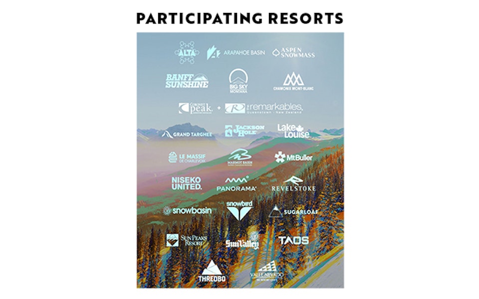 Resorts on the 22/23 Mountain Collective Pass