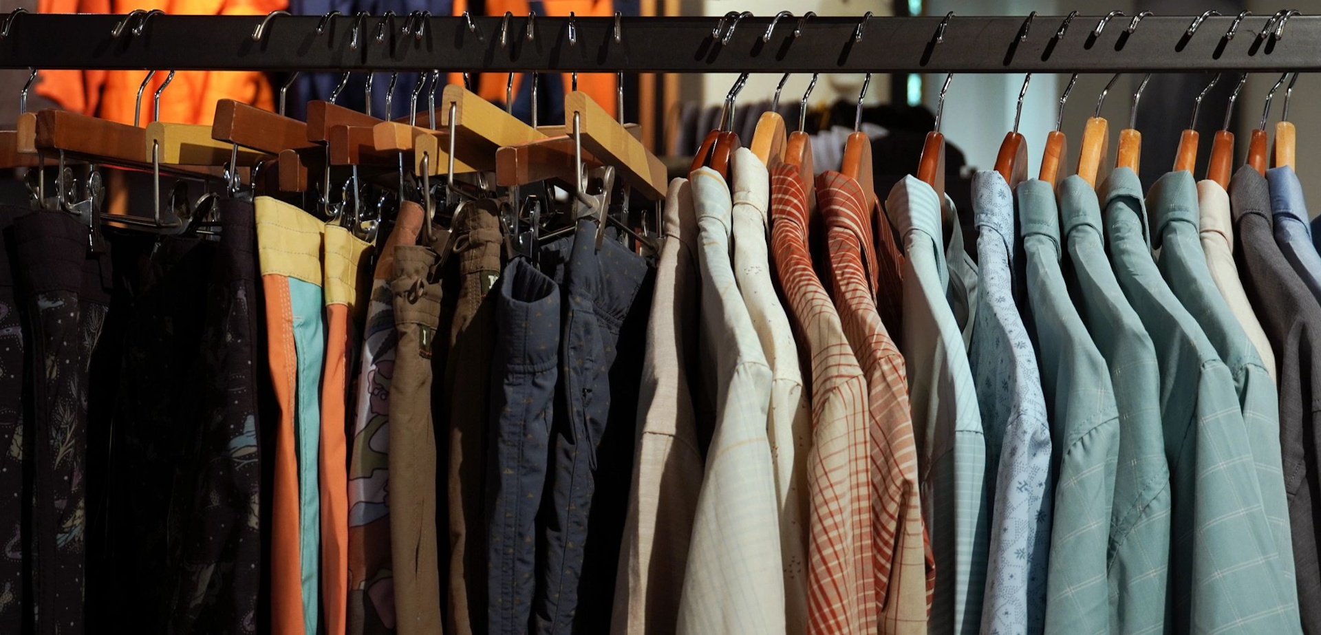 Clothes on a rack
