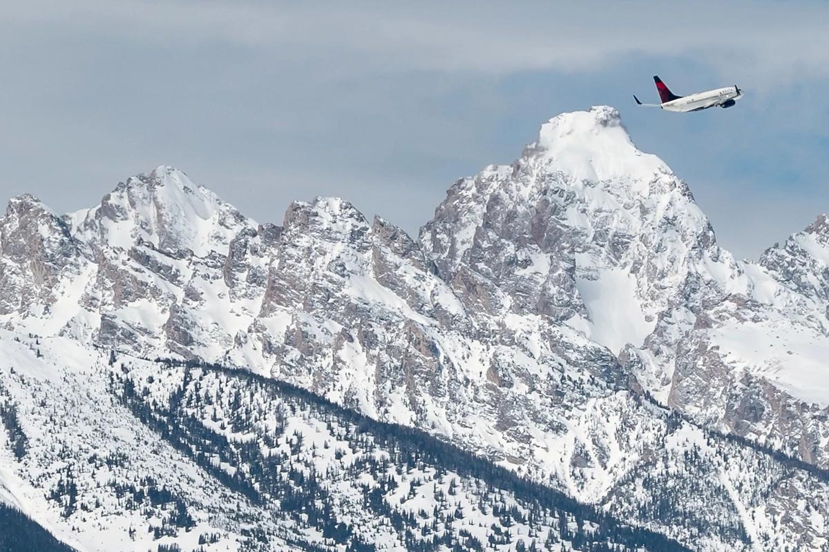Airplane and Tetons