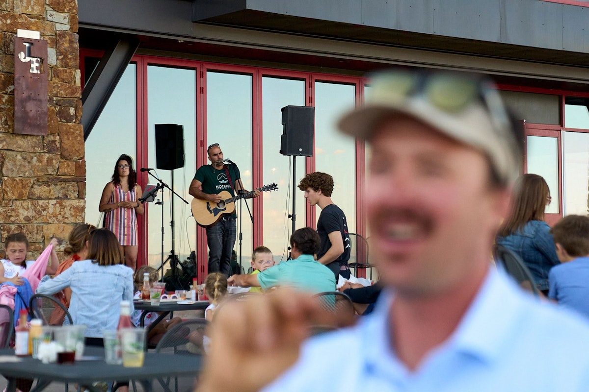 Live Music in the background on The Deck