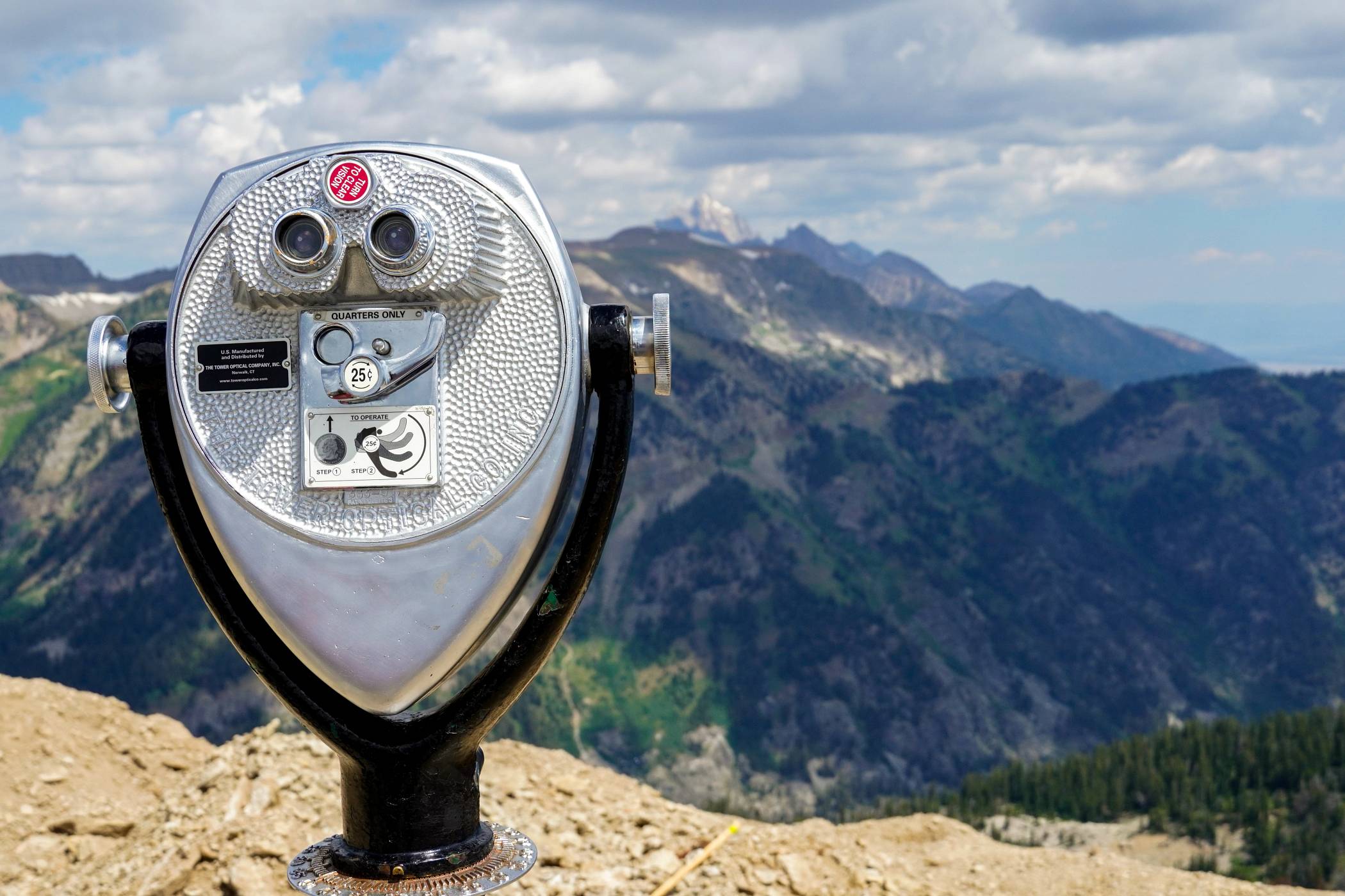 coin operated binoculars pointed at The Grand