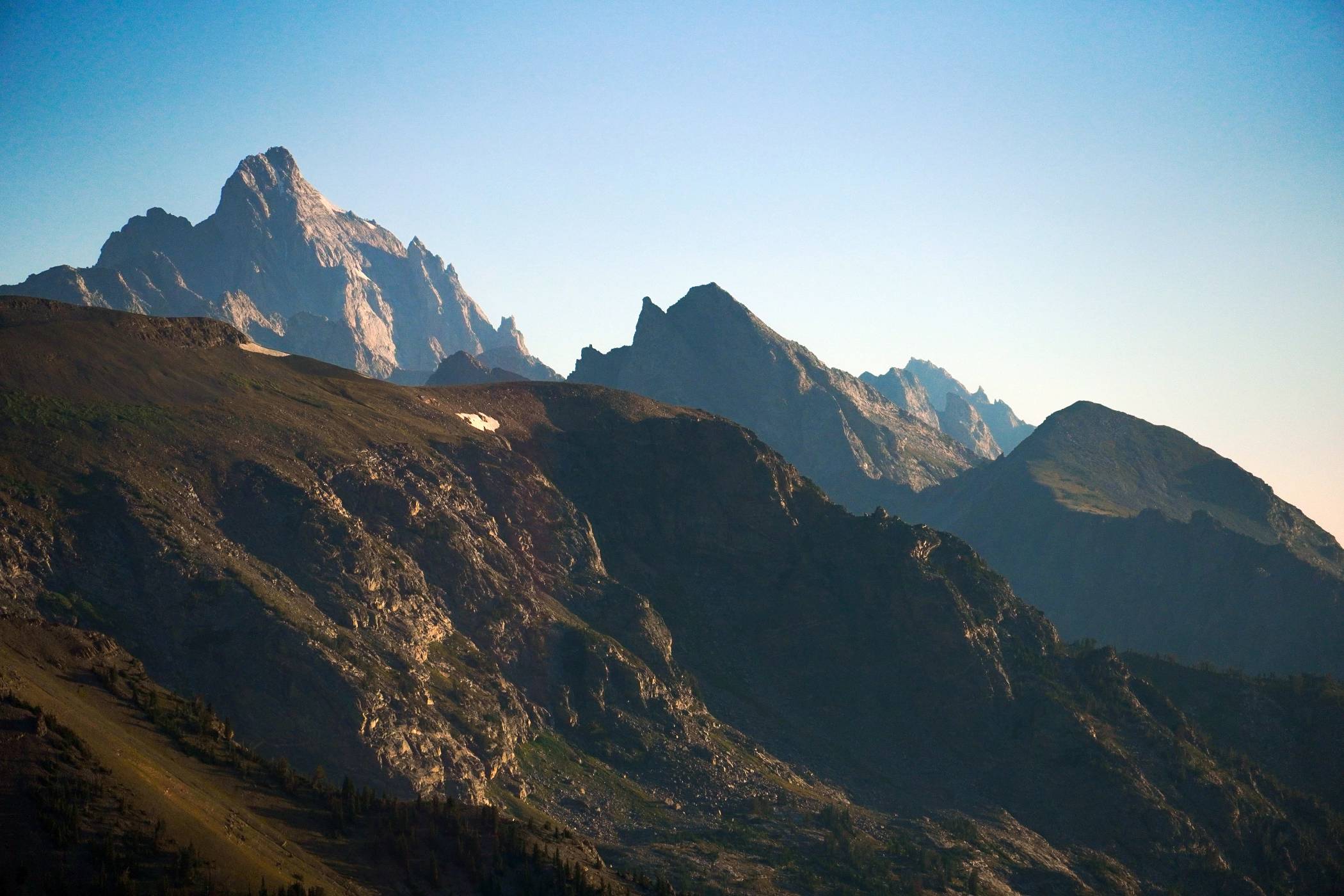 The Grand Teton and surrounding peaks