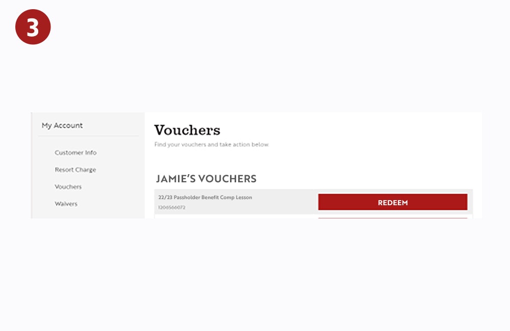 Available vouchers in account