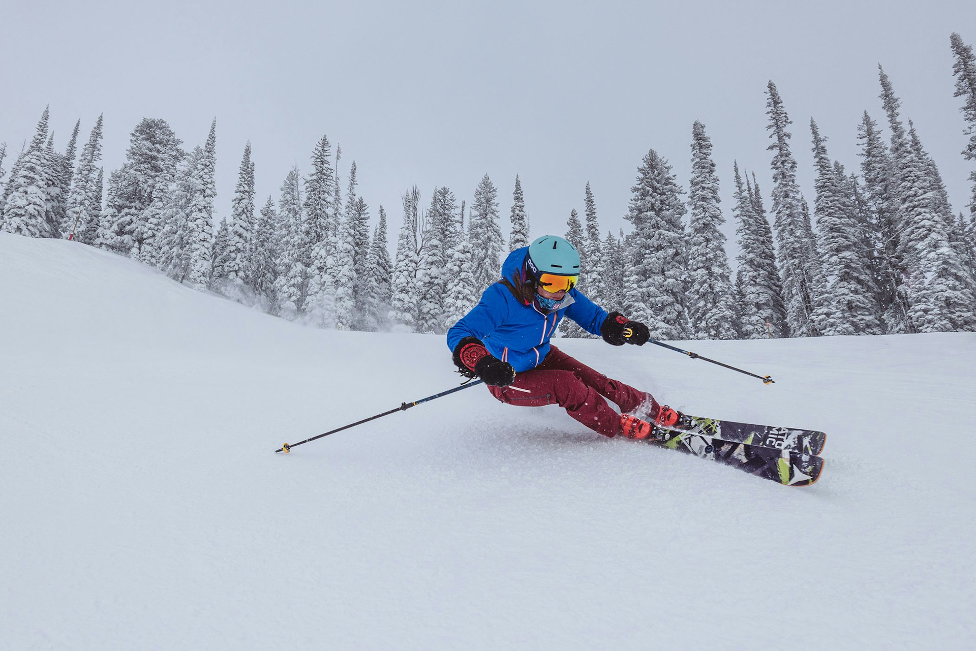 Breezy Johnson skiing