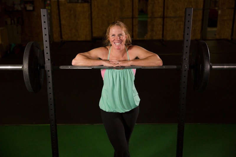 Crystal Wright in the gym