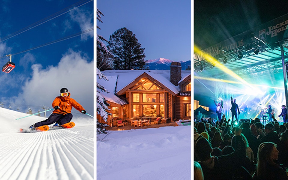 skiing, lodging, concert