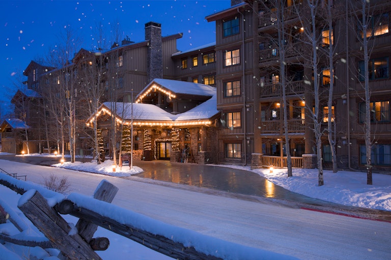 Teton Mountain Lodge in the winter