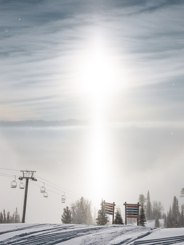 Inversion with sun dog