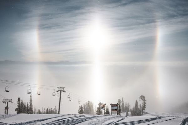 Inversion with sun dog