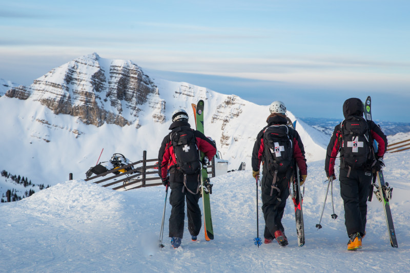 Ski Patrol about to go skiing