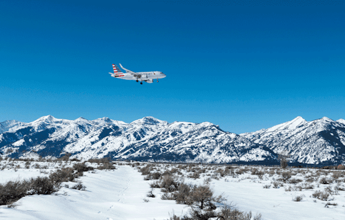 Gif of flying and skiing