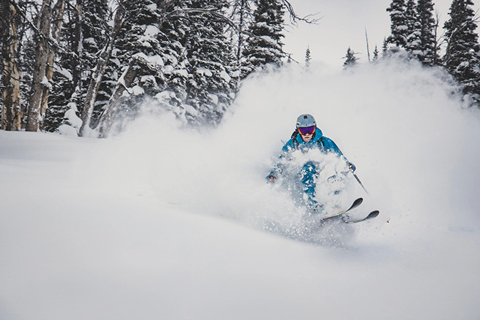 Skier in powder