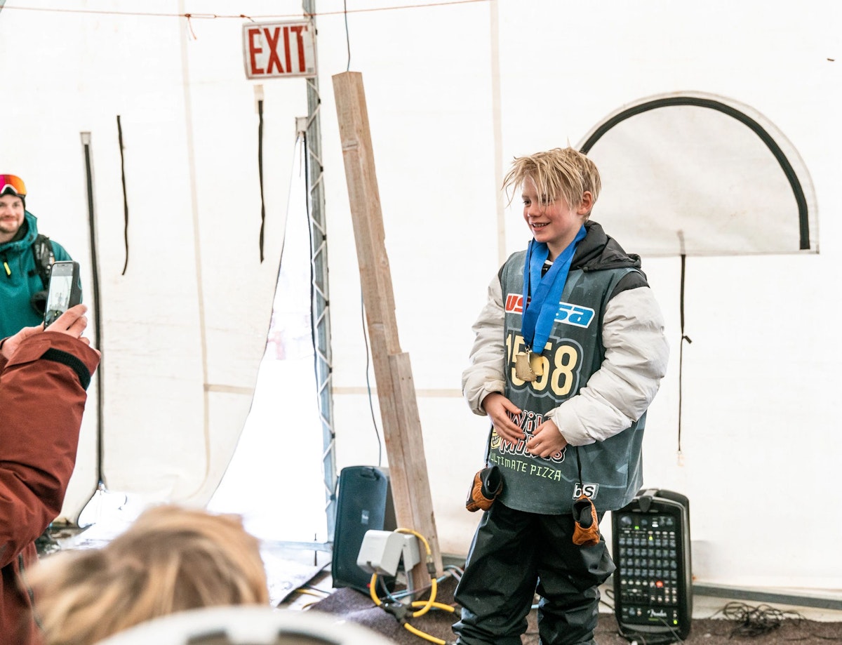 USASA competitors receiving medals