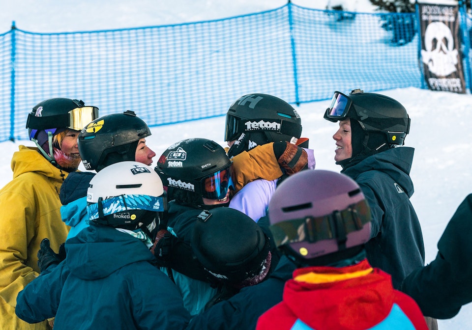 Competitors celebrating at the end of the competition