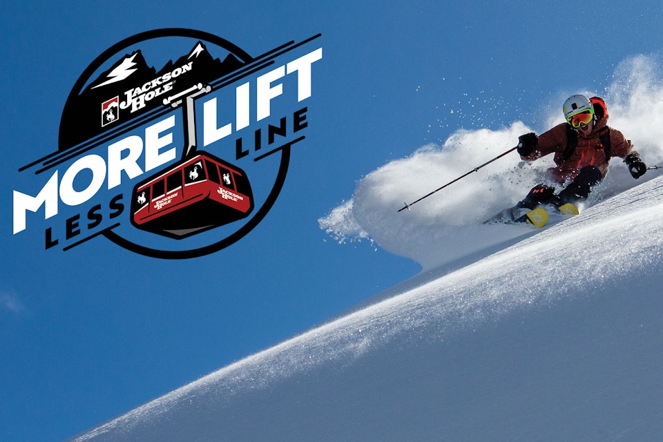 More Lift Less Line with skier