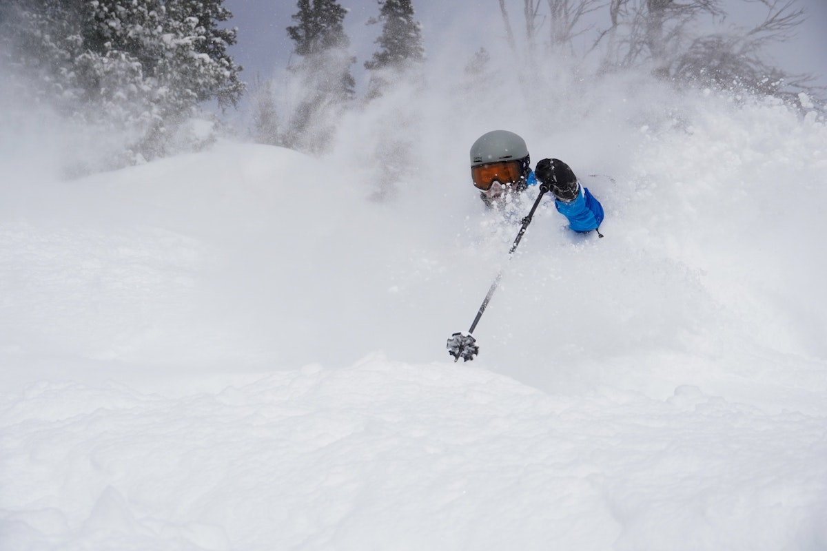 Skiing powder