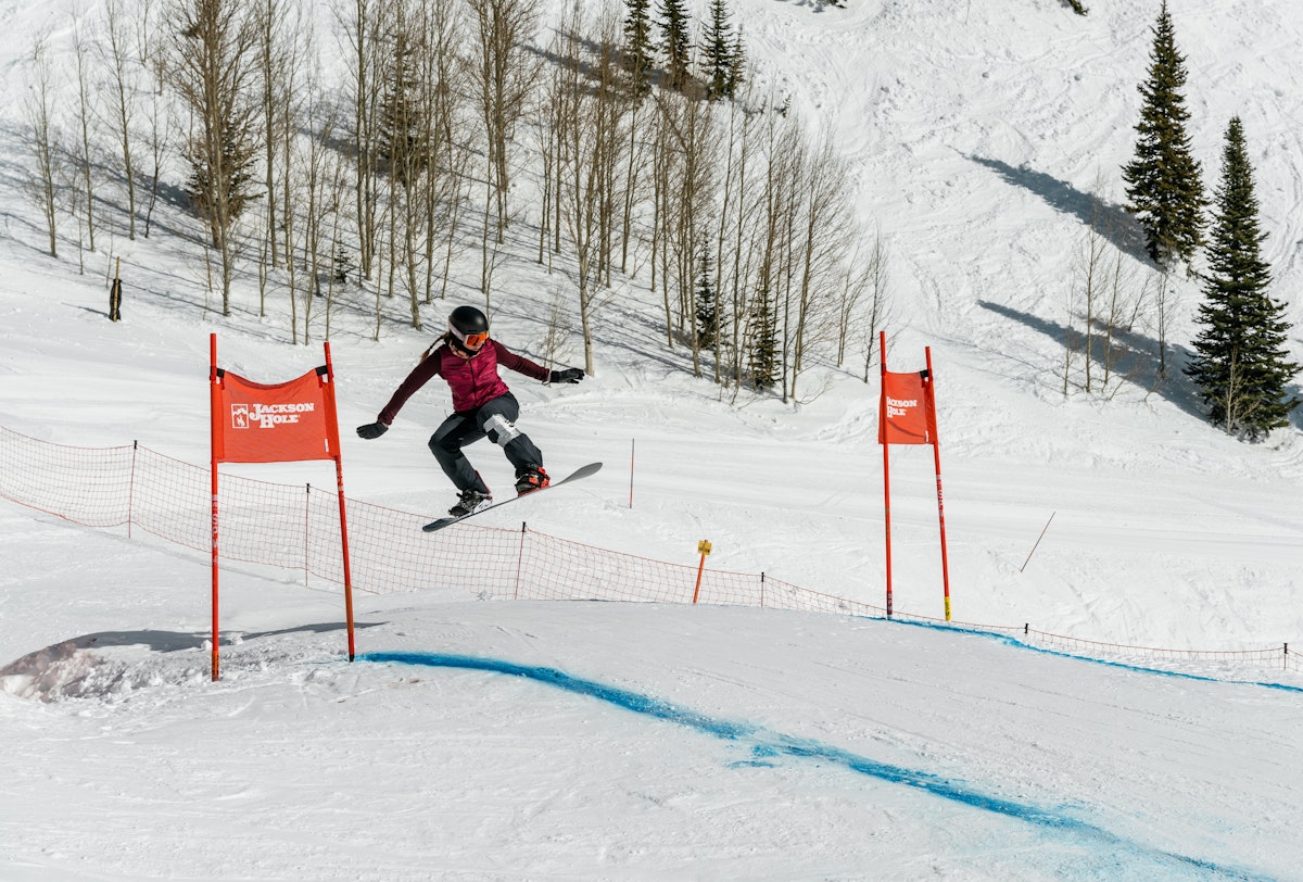 Snowboarder in Dick's Ditch