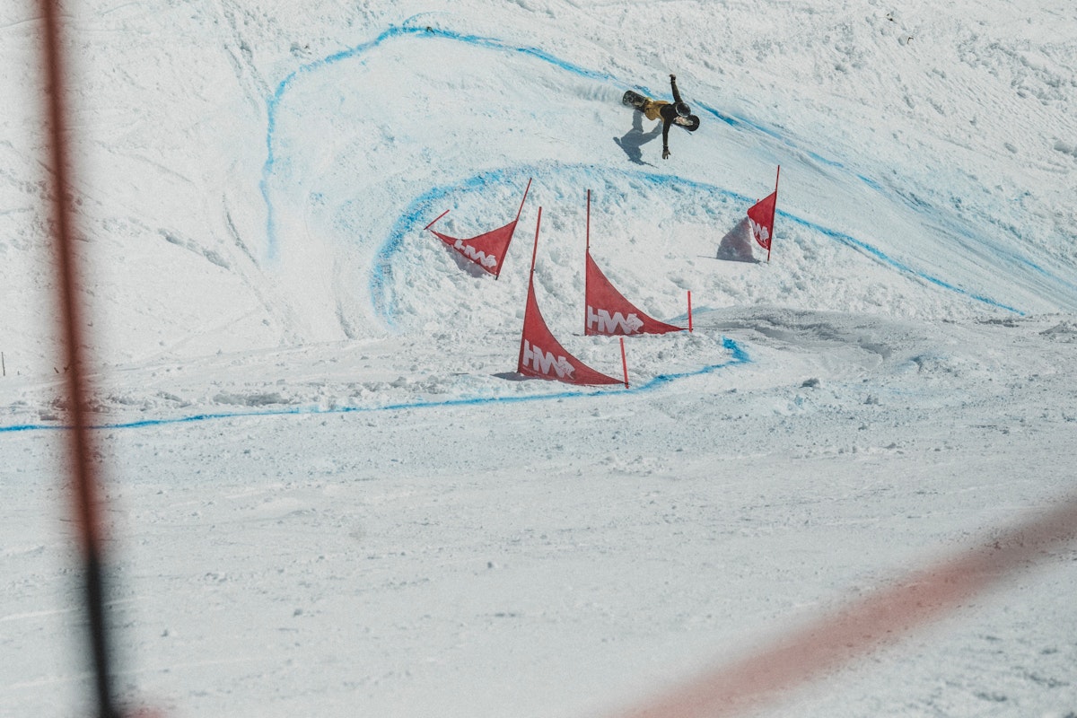 Snowboarder in Dick's Ditch