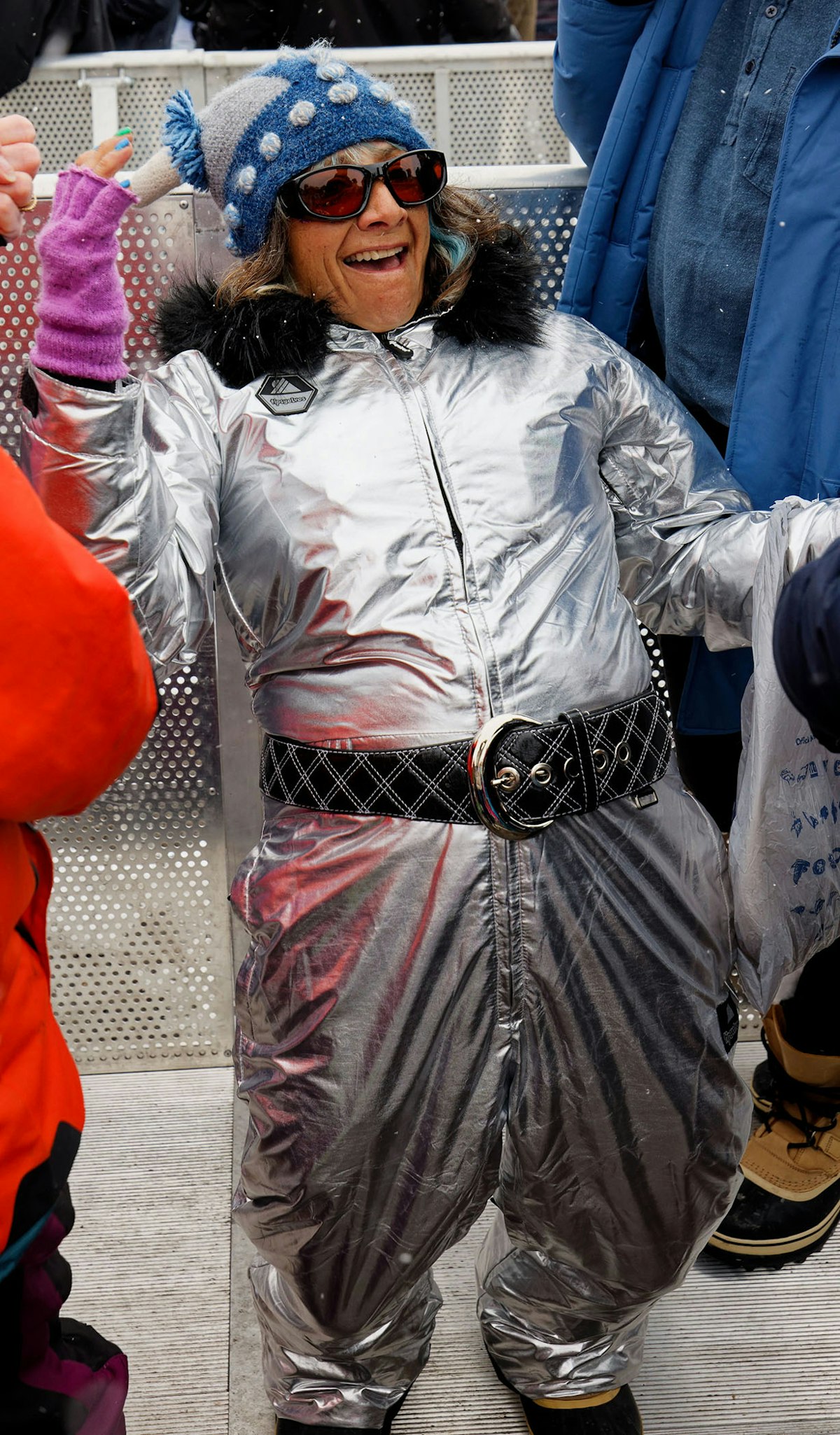 Woman in silver costume at Rendezvous Spring Festival