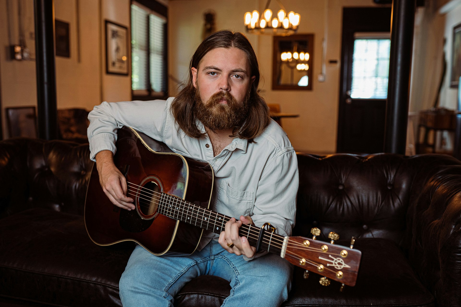 Drayton Farley with his guitar