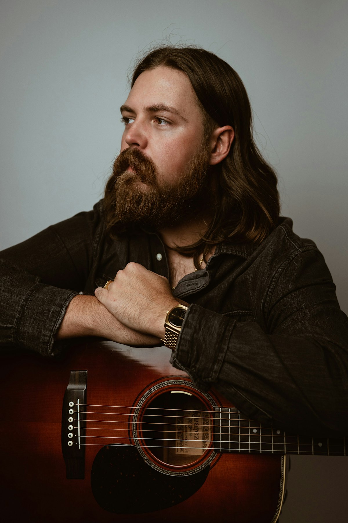 Drayton Farley with his guitar