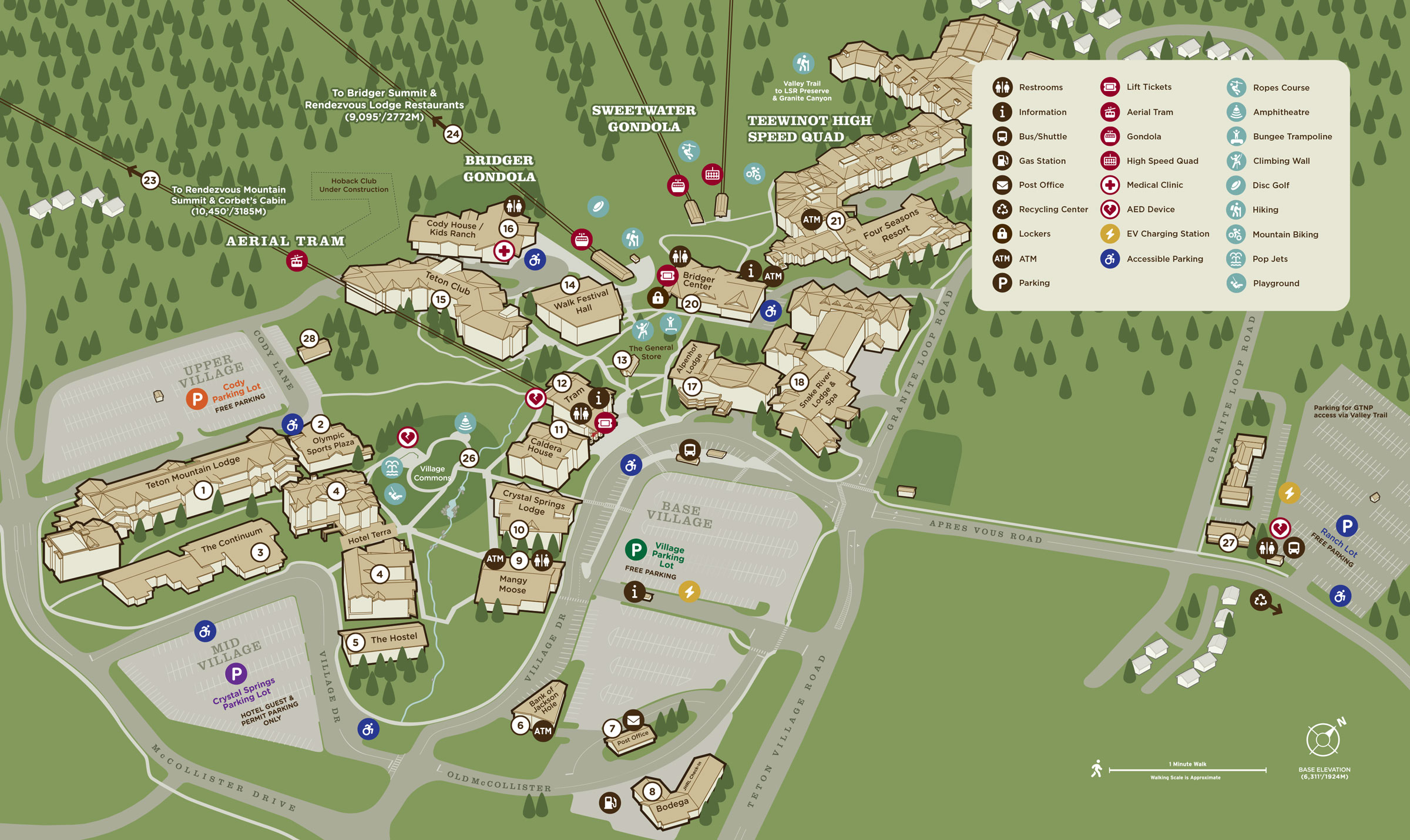 Teton Village Summer Map - Jackson Hole Mountain Resort