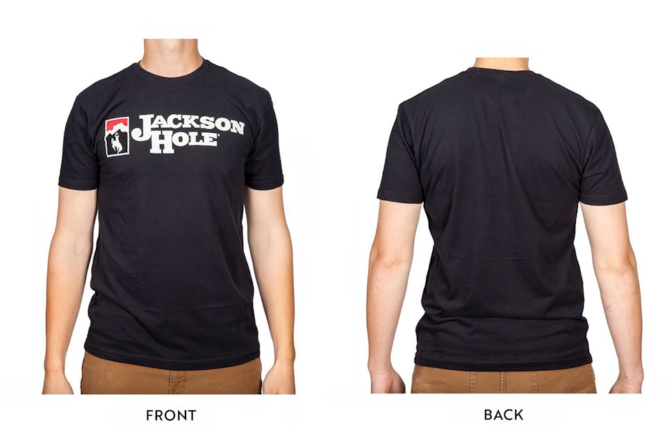 Black Jackson Hole Logo Tri-Blend T-Shirt