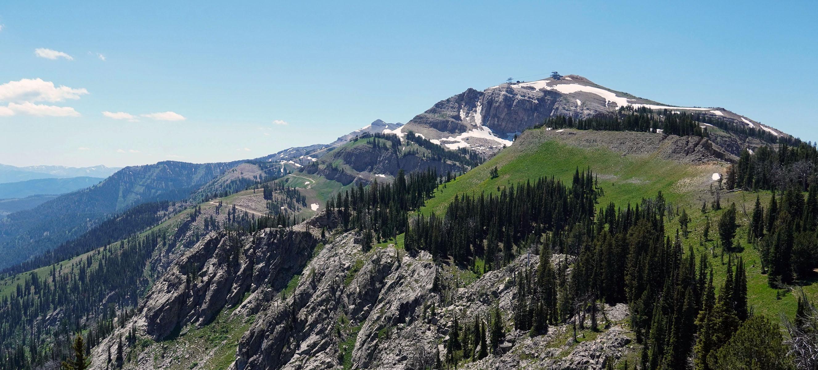 The view of mountains from Casper Ridge Loop