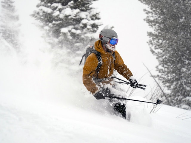 Skier with GoPro