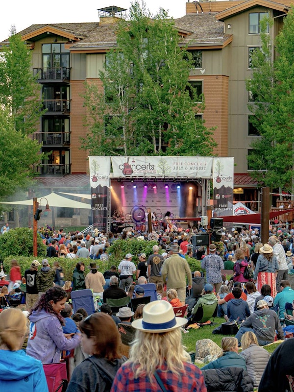 Crowd watching ZOSO at Concerts on the Commons