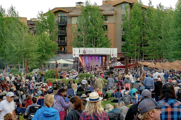 Crowd watching ZOSO at Concerts on the Commons