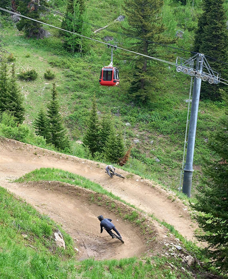 Two people in the JH Bike Park