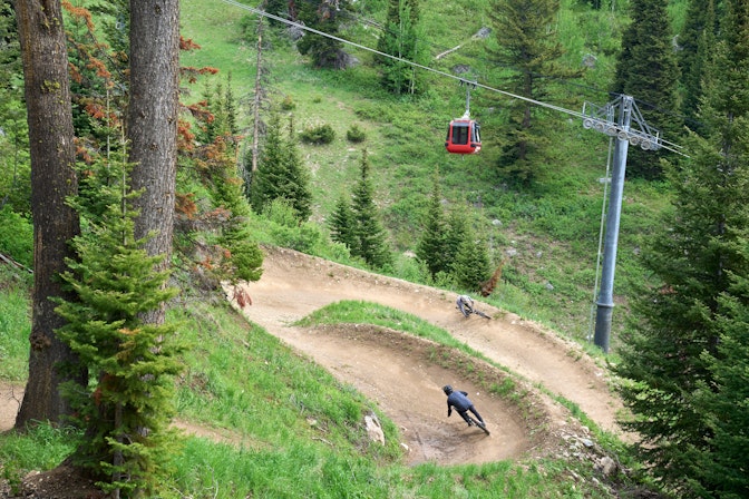 Mountain biking on deepest darkest