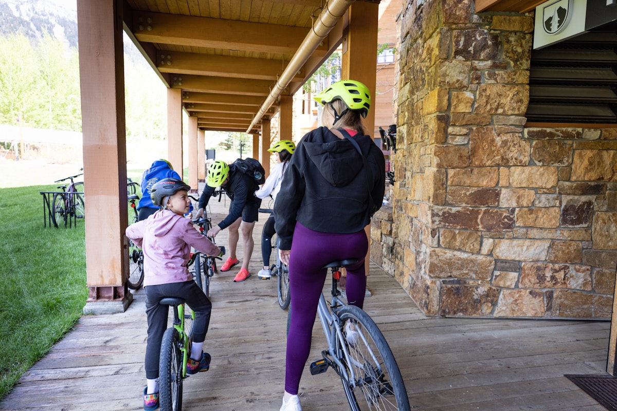 Family Pathway Biking Teton Village Sports