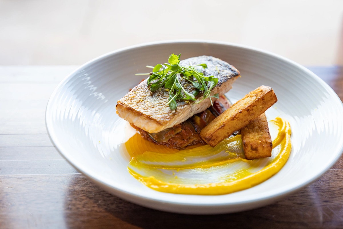A dish at Piste Mountain Bistro