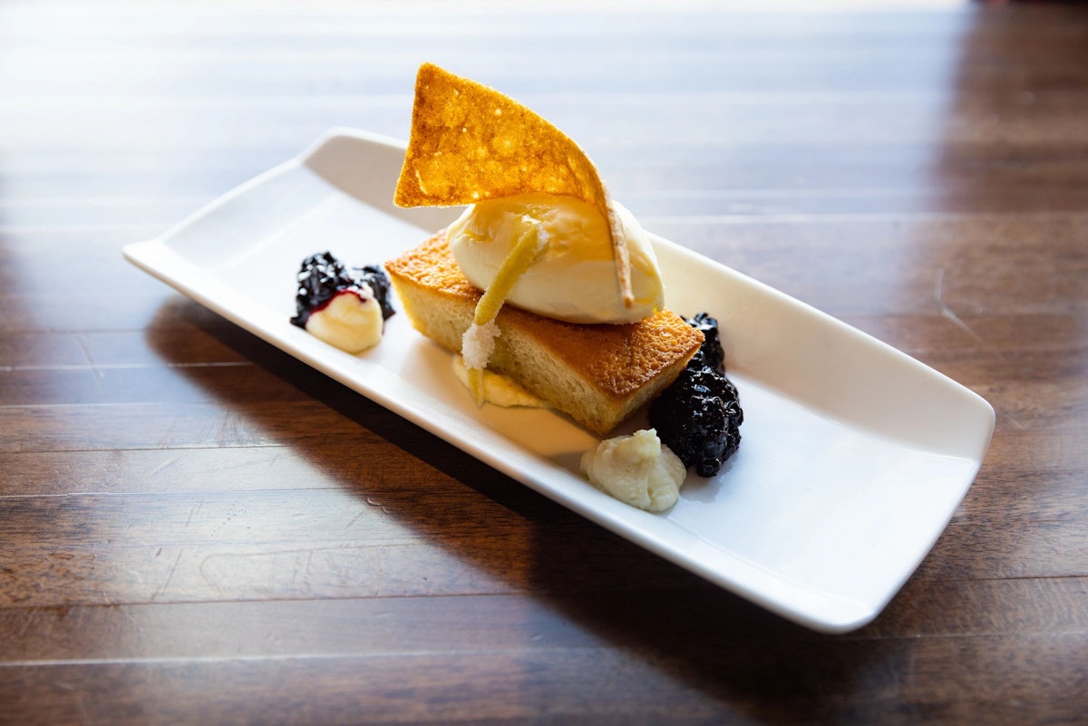 A dessert at Piste Mountain Bistro