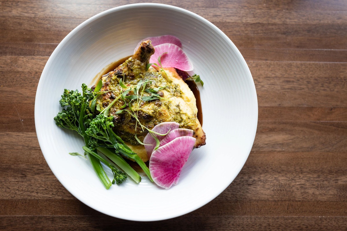A dish at Piste Mountain Bistro