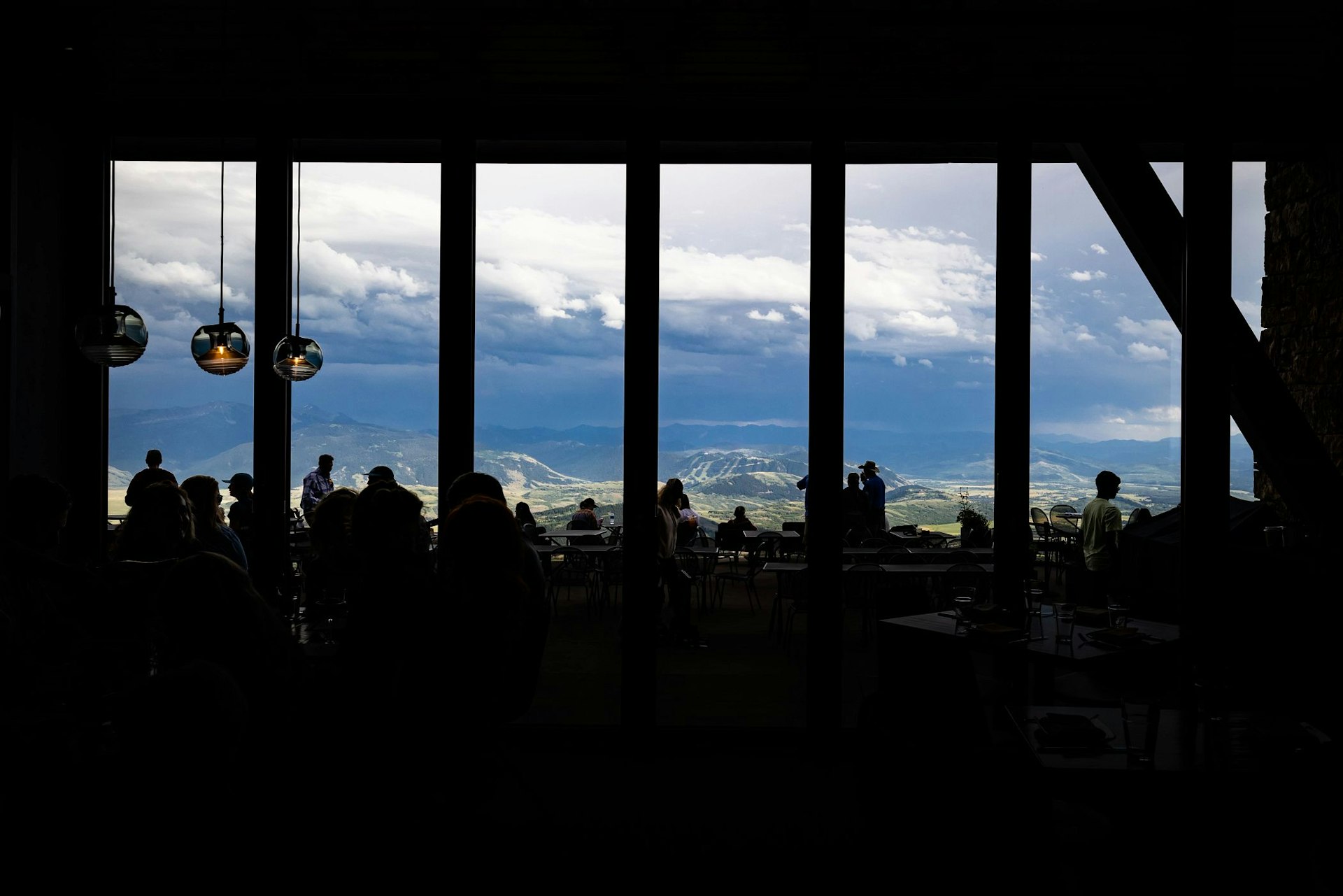 the view from Piste Mountain Bistro