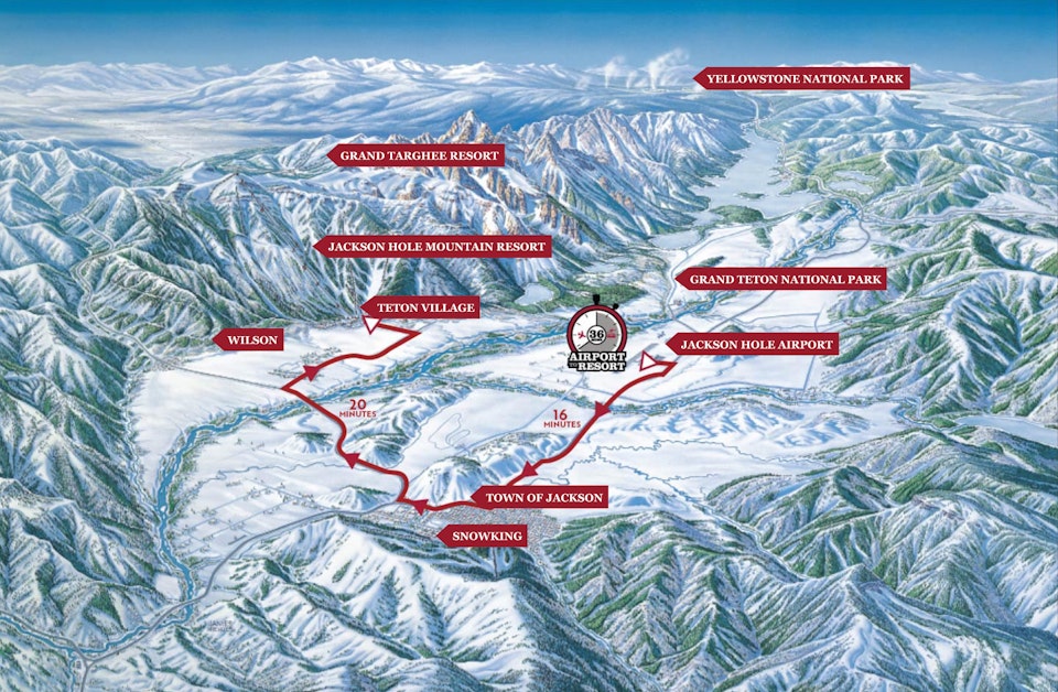 Jackson Hole winter area map