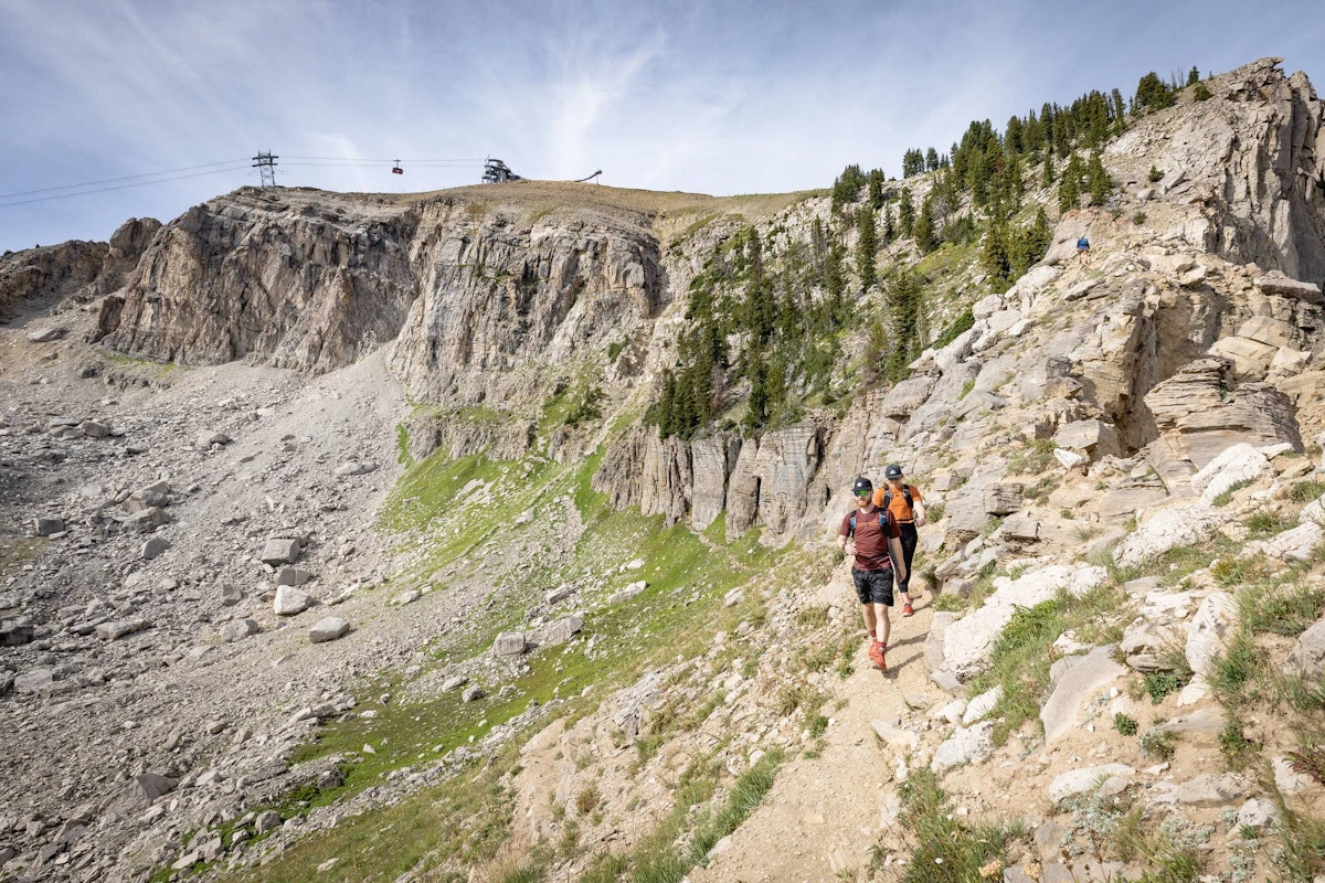 Two hikers on the North Ridge Trail