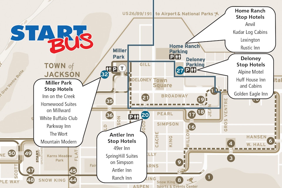 map of the airport shuttle drop-off locations