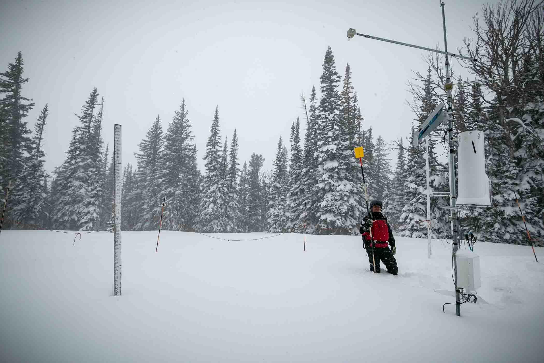 Season total snowfall can also be measured by the monster stick of truth, as shown on the left