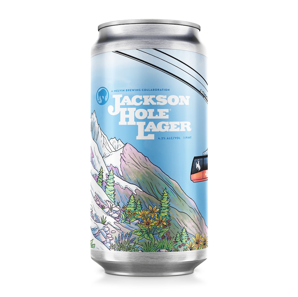 a can of the Jackson Hole Lager beer