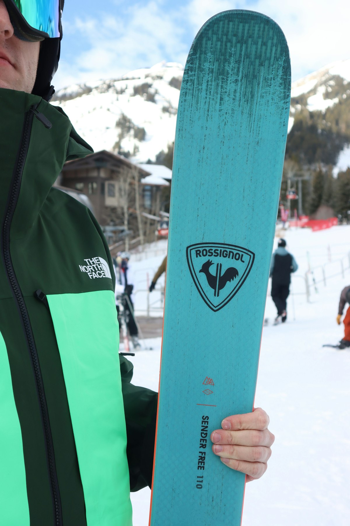 The Rossignol Sender Free 110 skis and the The North Face Summit Verbier GTX Jacket & Bib