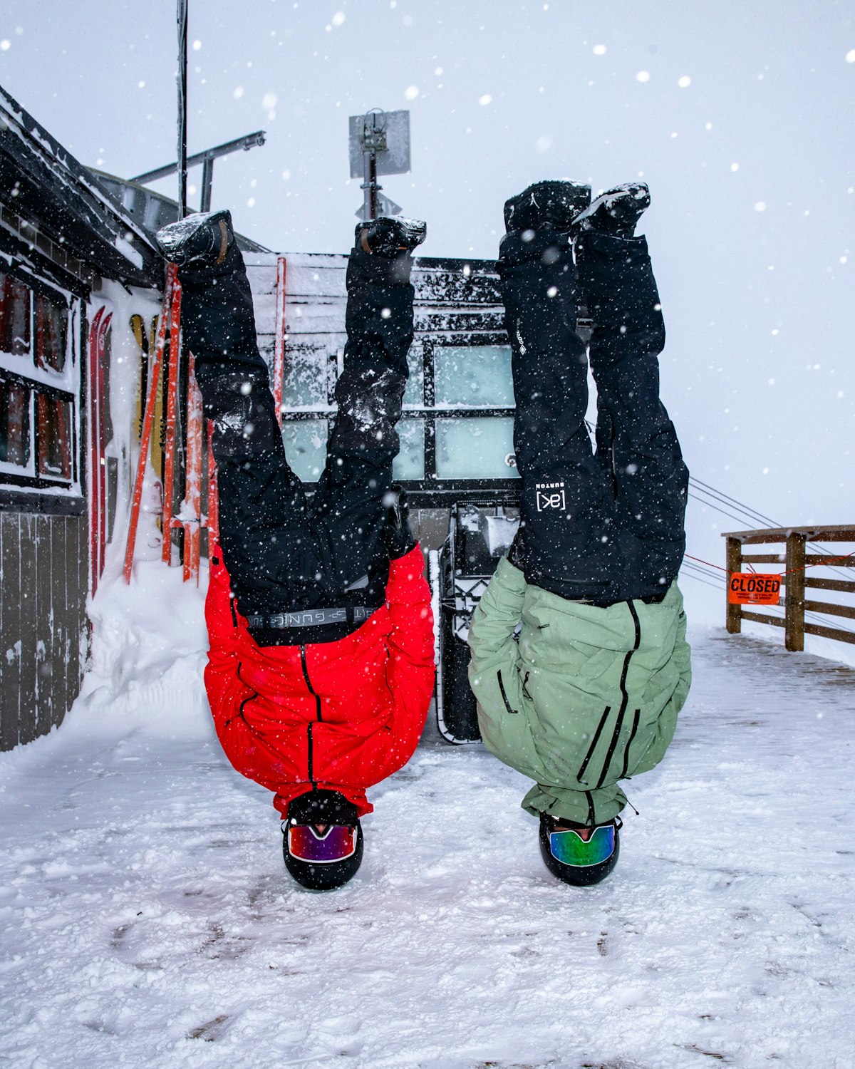 Coop & Cam with a different kind of inversion at Jackson Hole | Photo: Keegan Rice