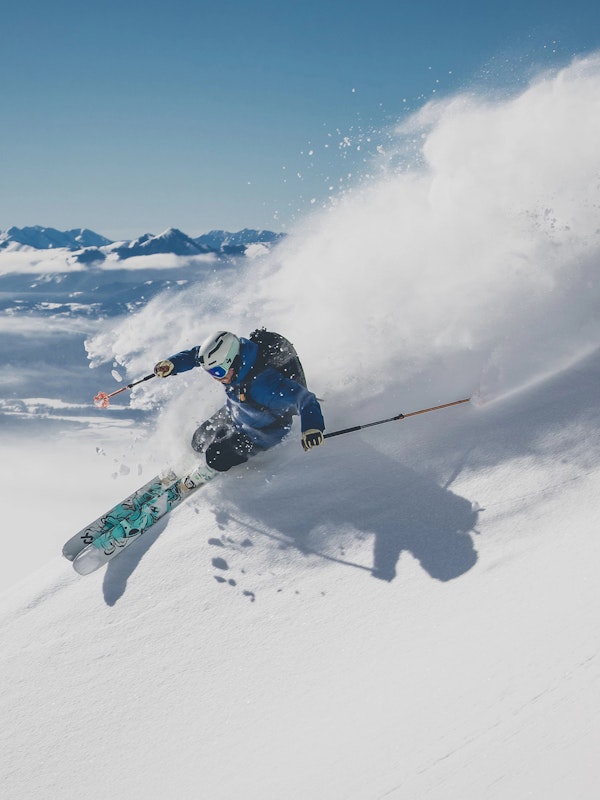 Person skiing powder