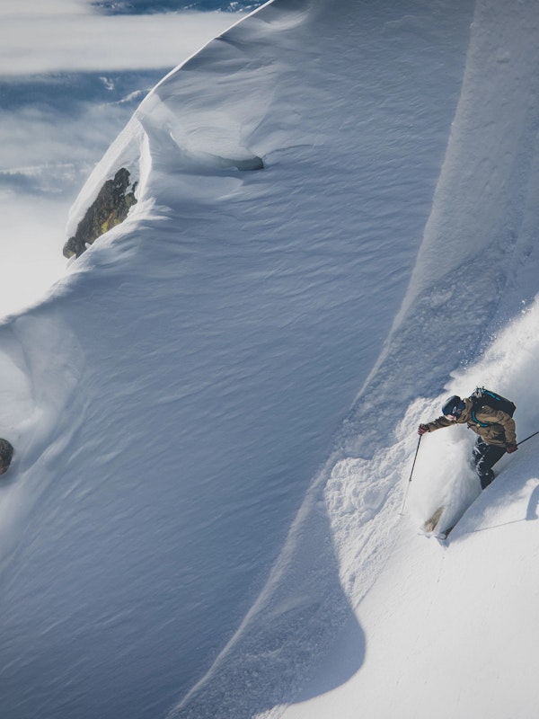 Person skiing in powder